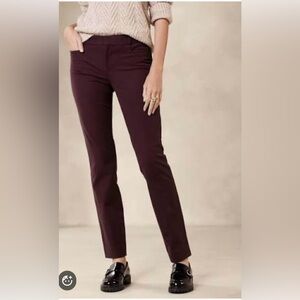 NWT Banana Republic Sloan Slim Pant in Dark Cherry, size 10